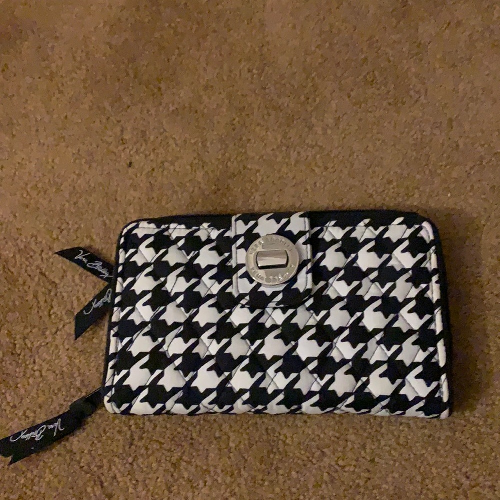 Vera Bradley Midnight Houndstooth Turn Lock Wallet